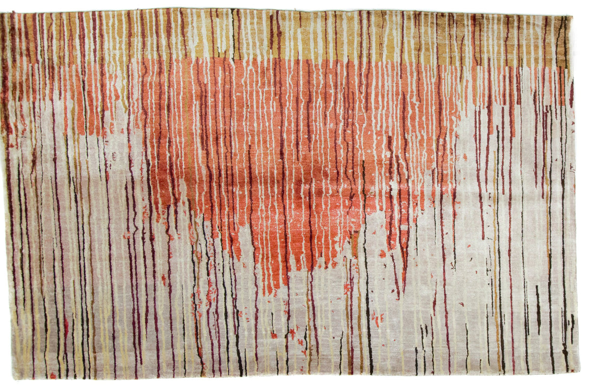 Modern Indian Hand-Knotted Area Rug