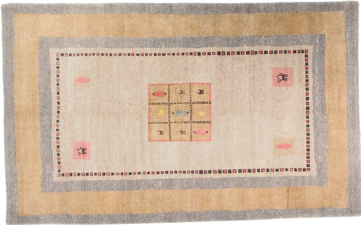 Hand-Knotted Gabbeh Area Rug