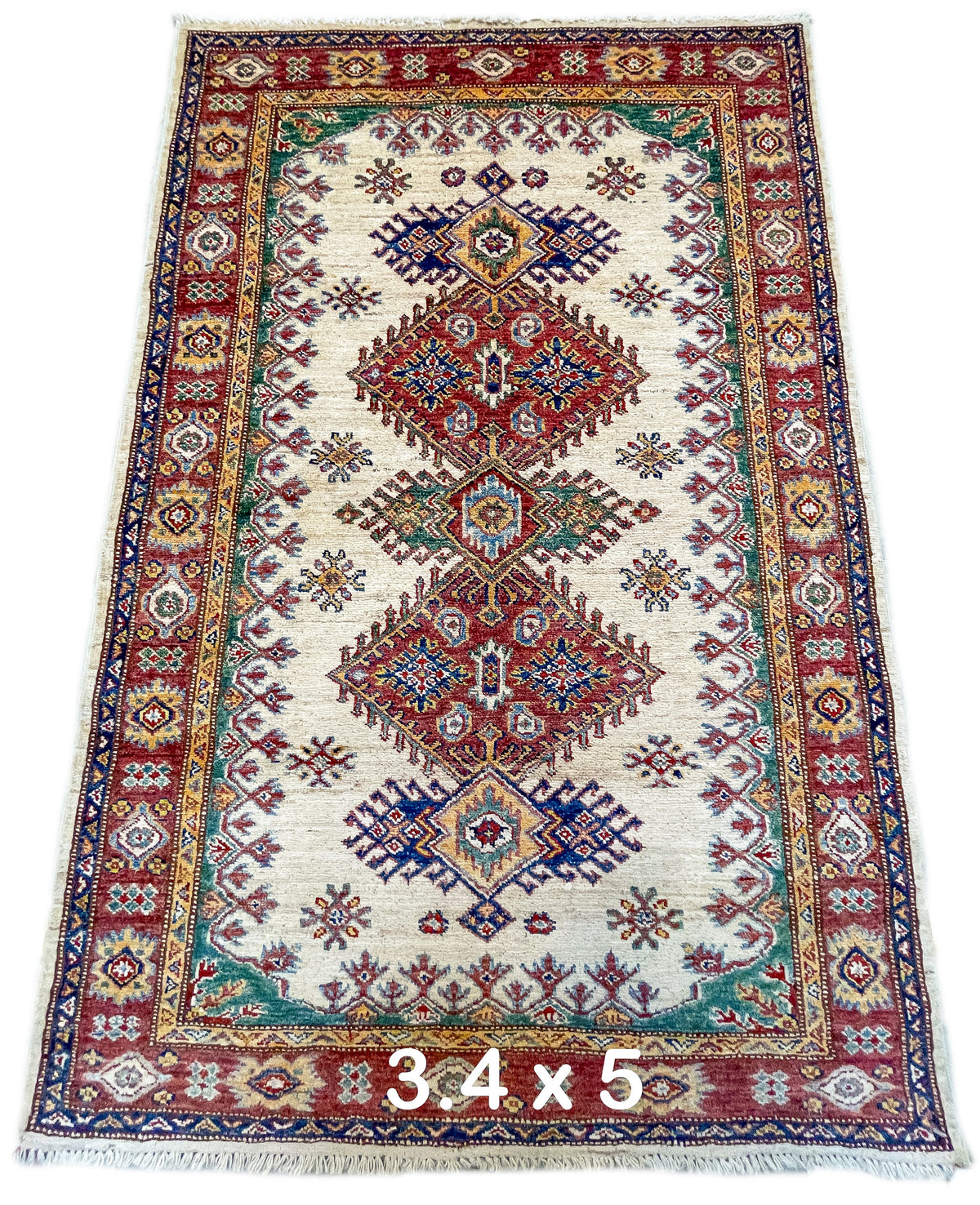 Pakistani Hand-Knotted Kazak