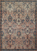 Dusty Rose & Navy Allover Rug 8'7" x 11'11"