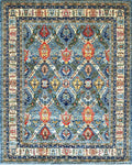 Sky Blue Lattice Rug 7'9" x 10'0"