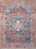 Rose & Indigo Heriz-Style Medallion Rug 9'0" x 12'2"