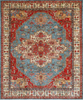 Light Blue & Red Medallion Rug 8'3" x 10'0"
