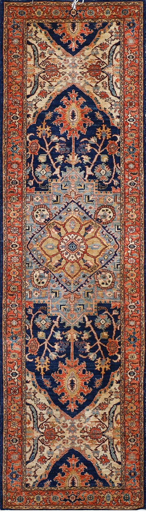 Navy & Ivory Tribal Runner 3'2" x 11'4"