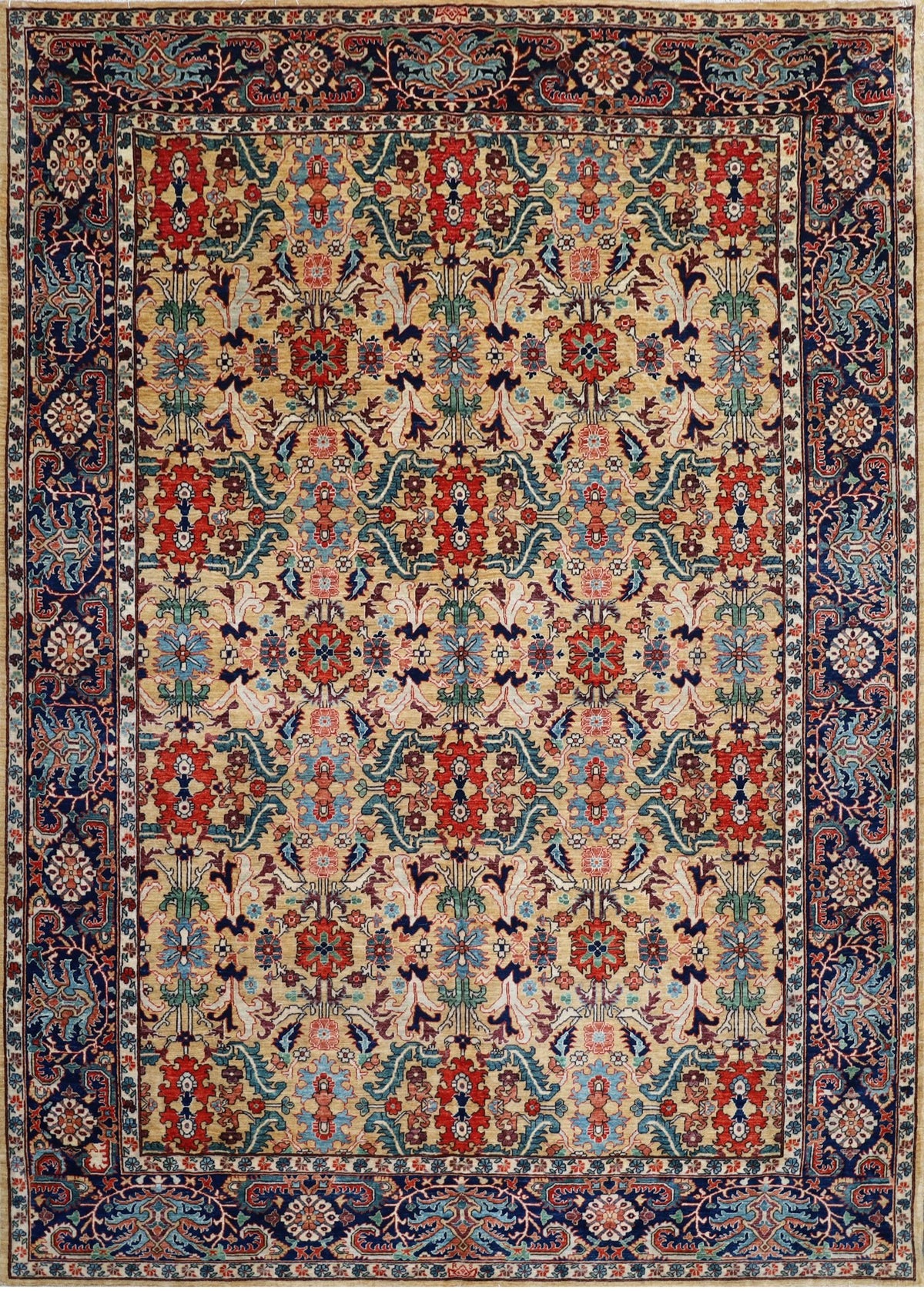 Gold & Navy Allover Rug 9'8" x 13'6"