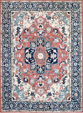 Rose & Navy Medallion Rug 10'2" x 13'6"