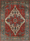 Red & Ivory Medallion Rug 5'0" x 6'8"