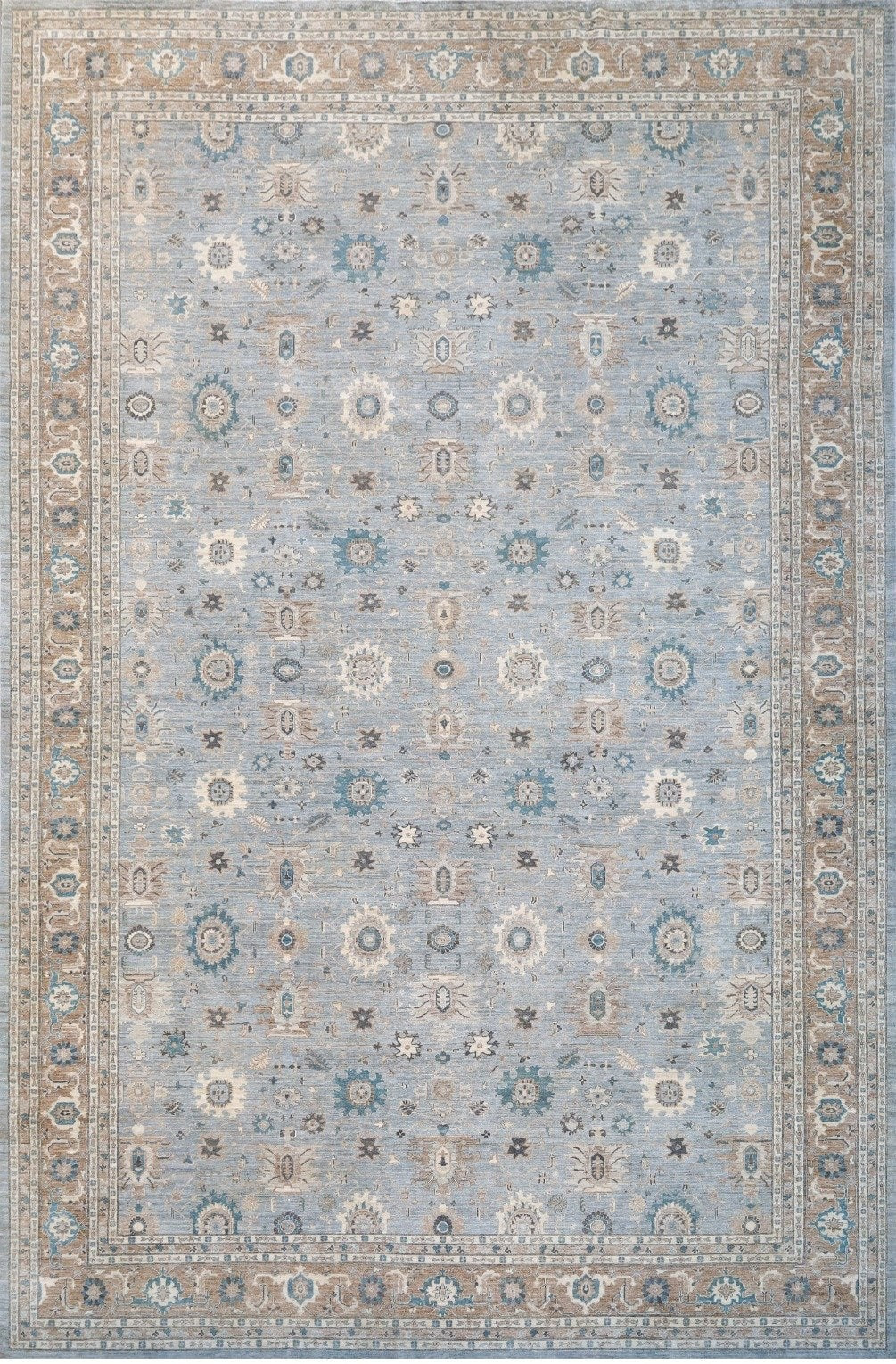 Light Blue Palace-Size Allover Rug 16'8" x 24'10"