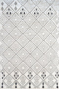 Ivory & Black Moroccan Rug 12'4" x 19'1"