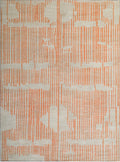 Orange & Ivory Modern Moroccan Rug 10'2" x 13'9"
