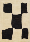 Ivory & Black Abstract Rug 8'7" x 11'9"