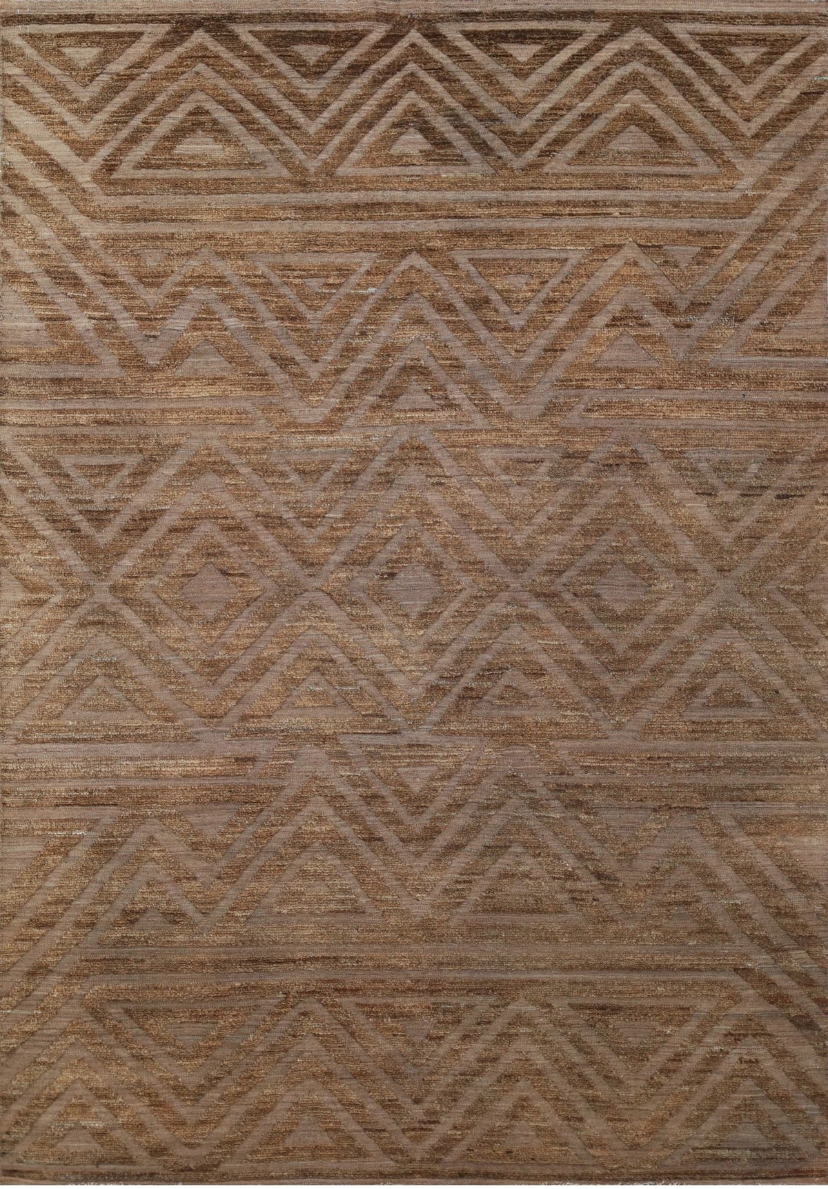 Brown Moroccan Chevron Rug 6'6" x 9'4"