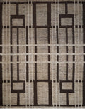 Gray & Espresso Moroccan Grid Rug 9'8" x 12'0"