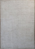 Light Gray Solid Moroccan Rug 8'8" x 12'1"