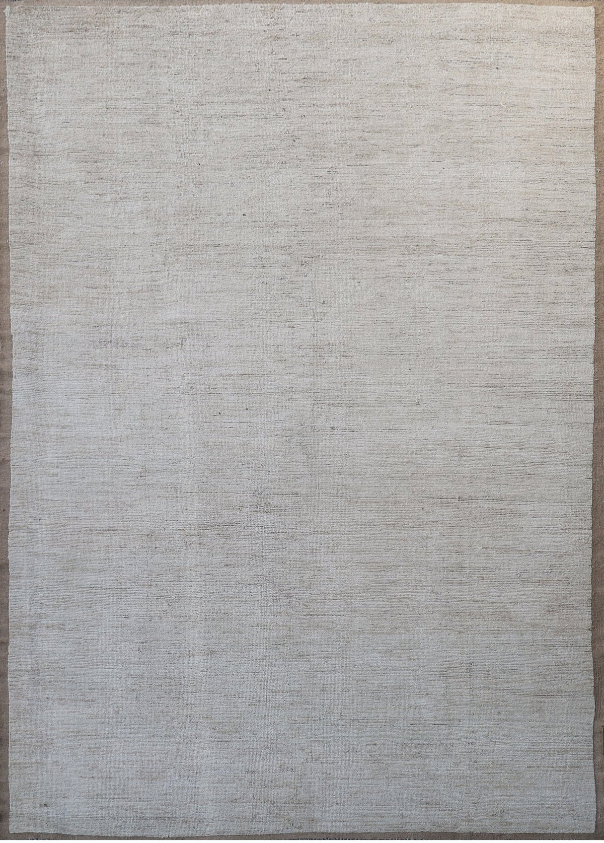 Light Gray Solid Moroccan Rug 8'8" x 12'1"