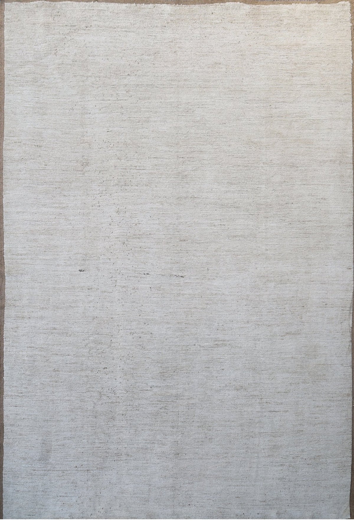 Ivory Solid Moroccan Rug 9'6" x 13'11"