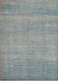 Deep Teal Striated Moroccan Rug 9'8" x 13'8"