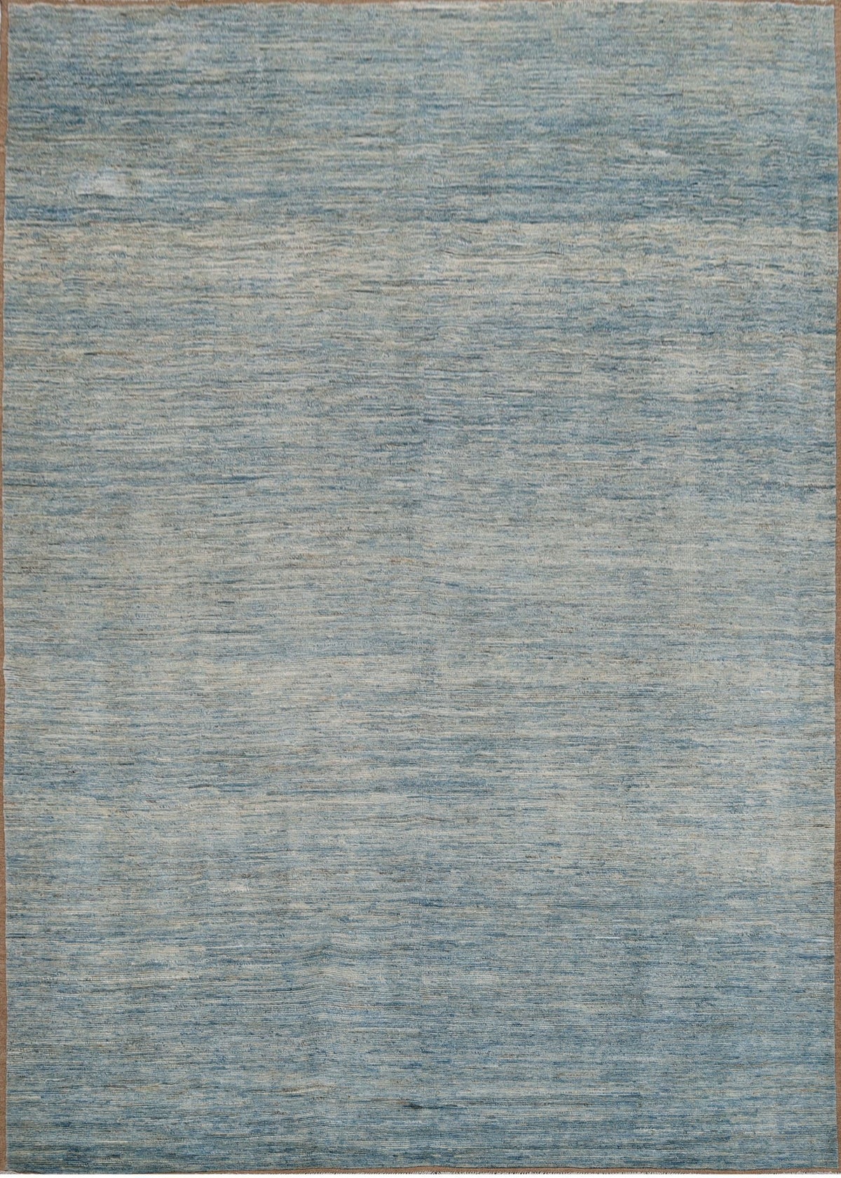 Deep Teal Striated Moroccan Rug 9'8" x 13'8"