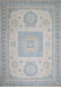 Ivory & Blue Khotan Rug 9'9" x 13'9"