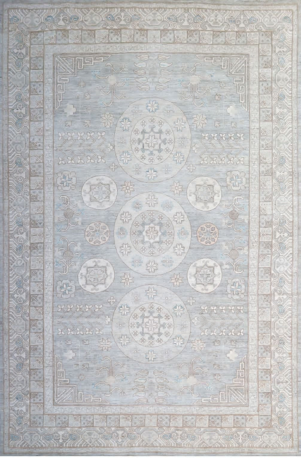 Light Blue Oversize Khotan Rug 12'10" x 19'6"
