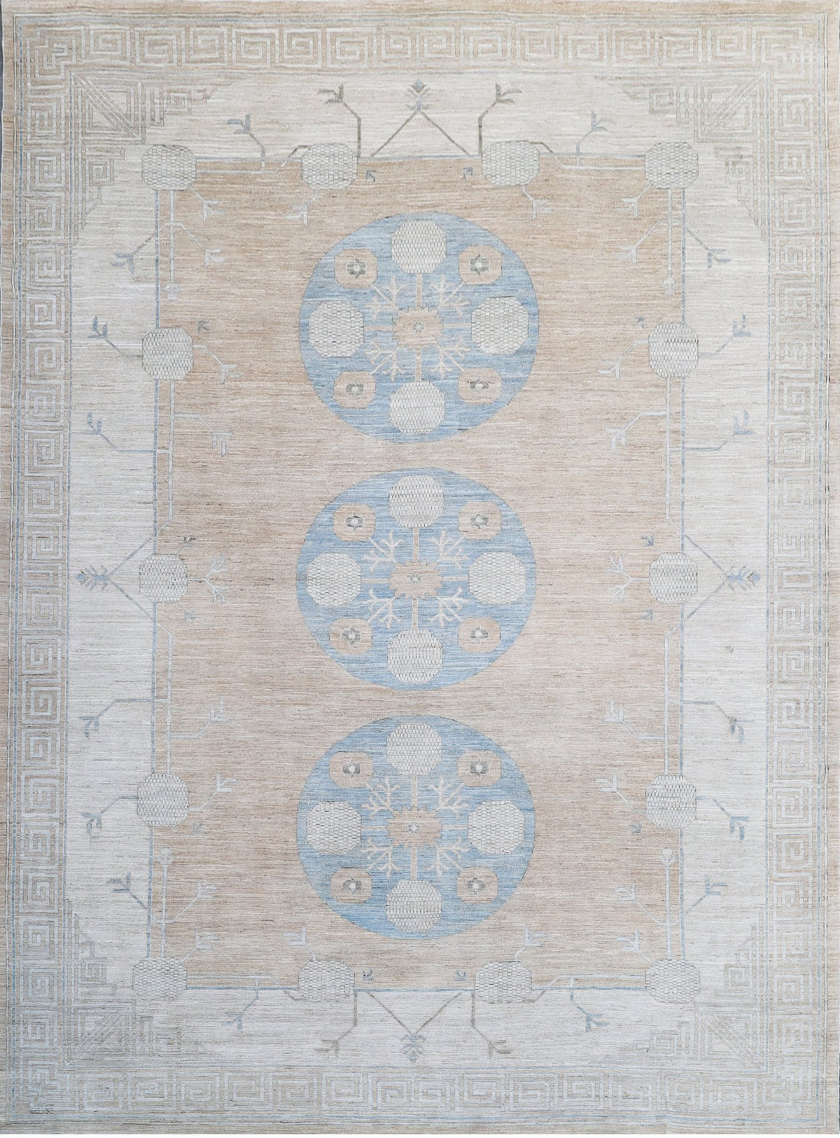 Camel & Blue Khotan Rug 11'9" x 16'0"