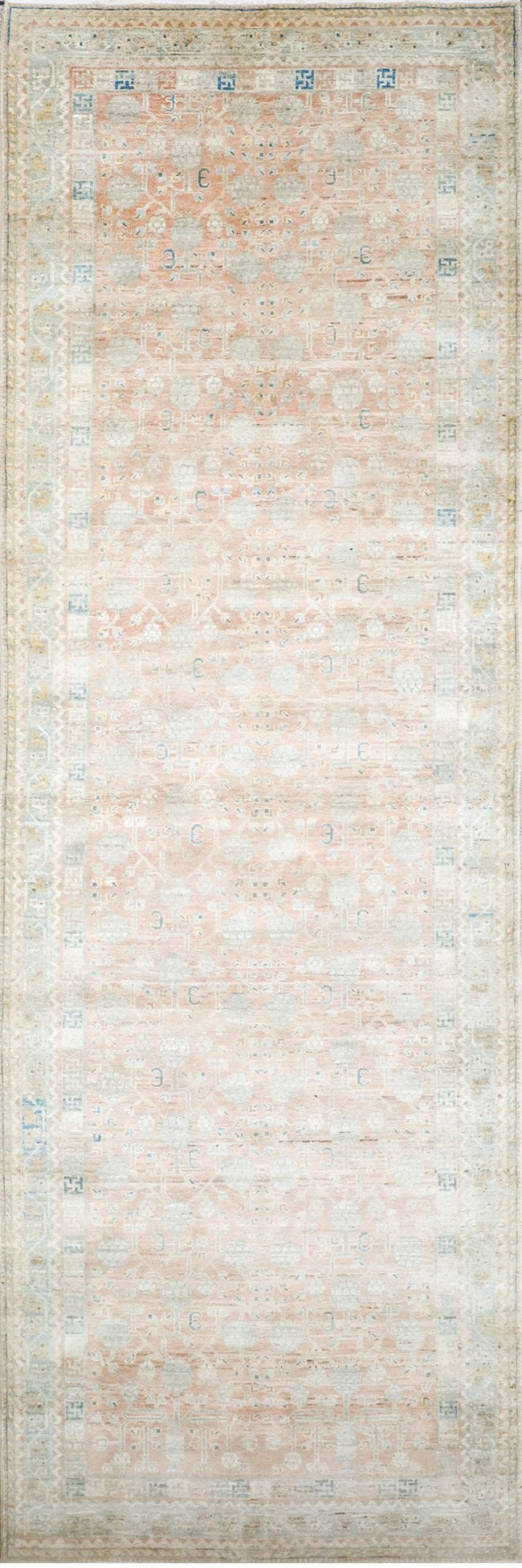 Peach & Ivory Khotan Runner 5'6" x 15'10"