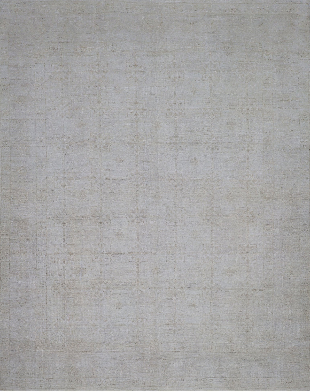 Silver Gray Tone-on-Tone Rug 7'9" x 9'9"