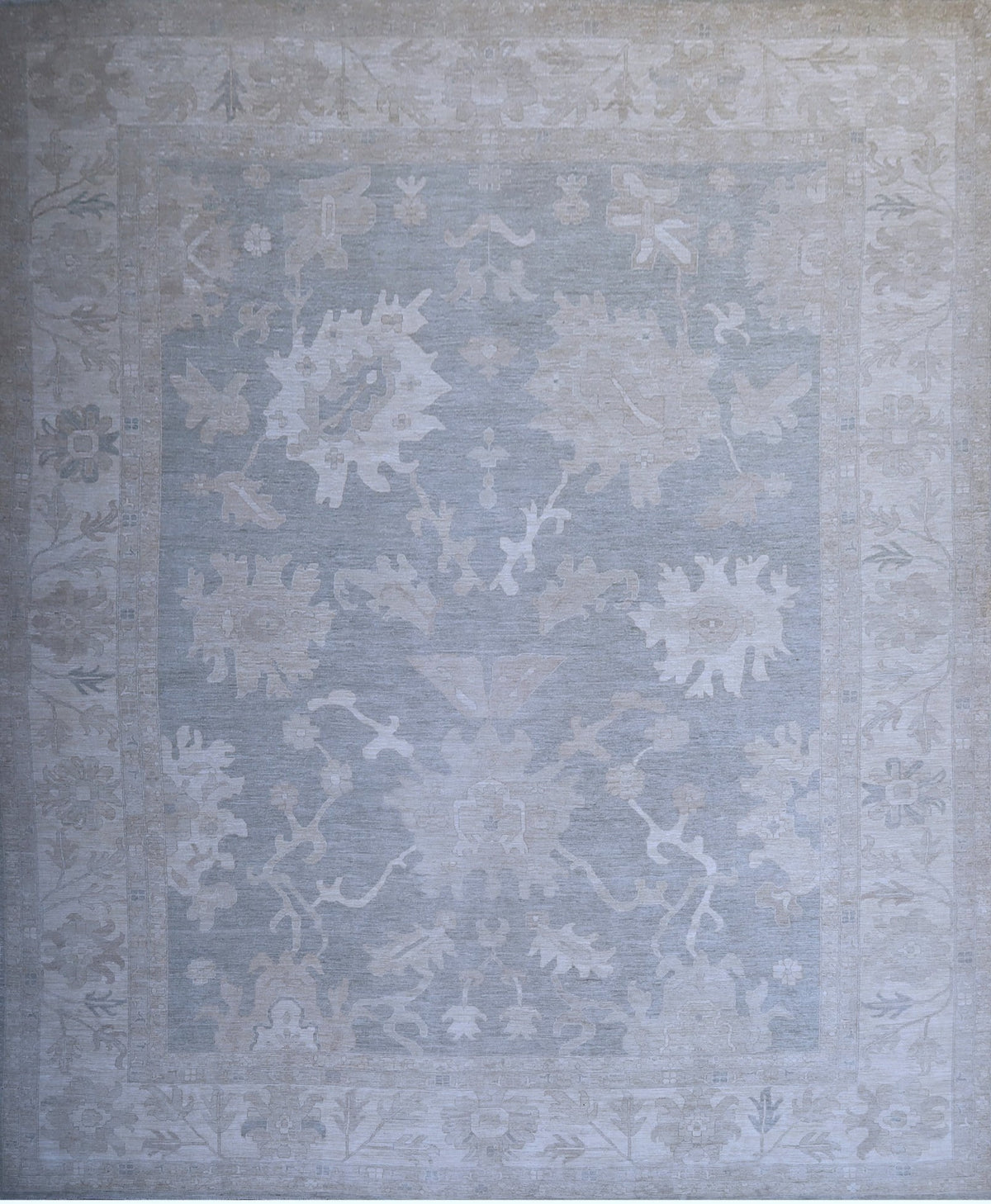 Blue-Gray Palace-Size Oushak Rug 18'2" x 22'0"