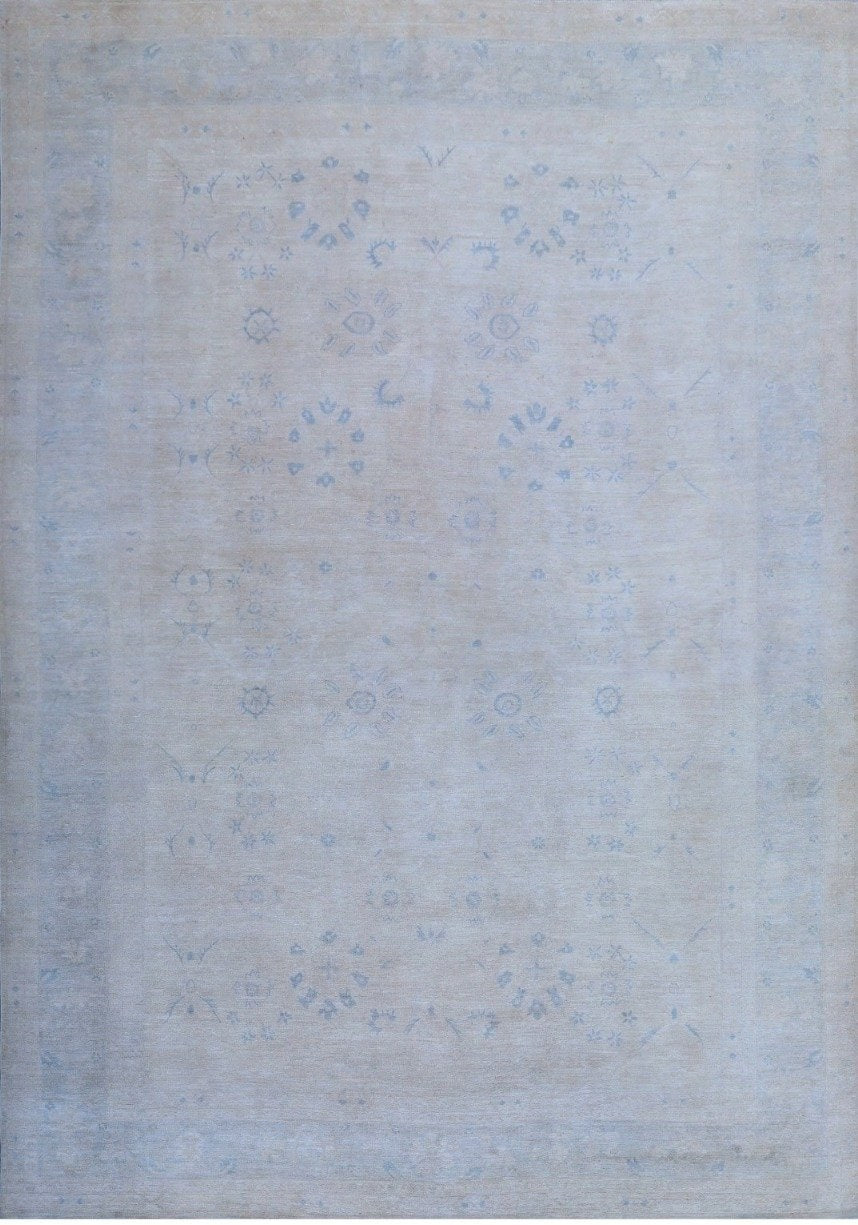Lavender Blue Palace-Size Oushak Rug 14'6" x 22'2"