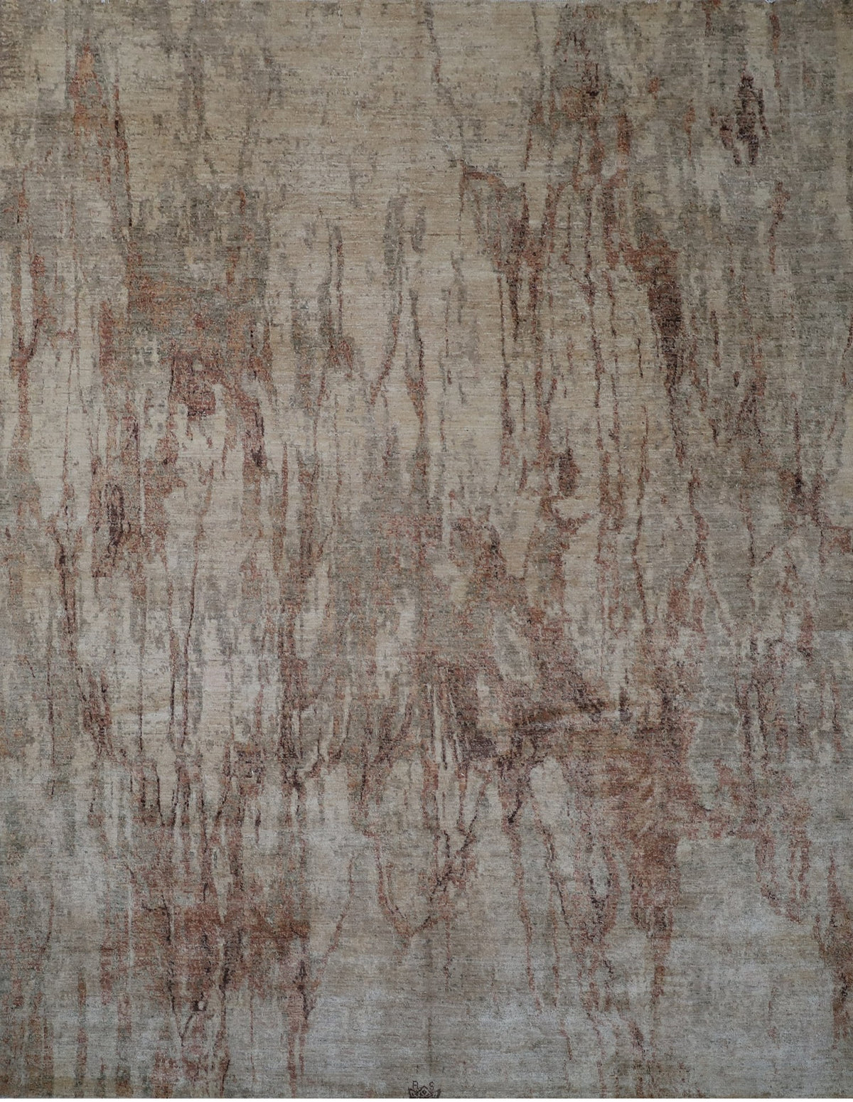 Abstract Rust & Taupe Rug 10'3" x 13'2"