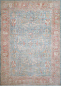 Aqua & Coral Oushak Rug 9'9" x 13'8"