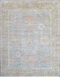 Light Blue & Sage Oushak Rug 8'0" x 10'0"