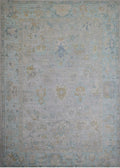 Blue-Gray & Gold Oushak Rug 10'2" x 14'2"