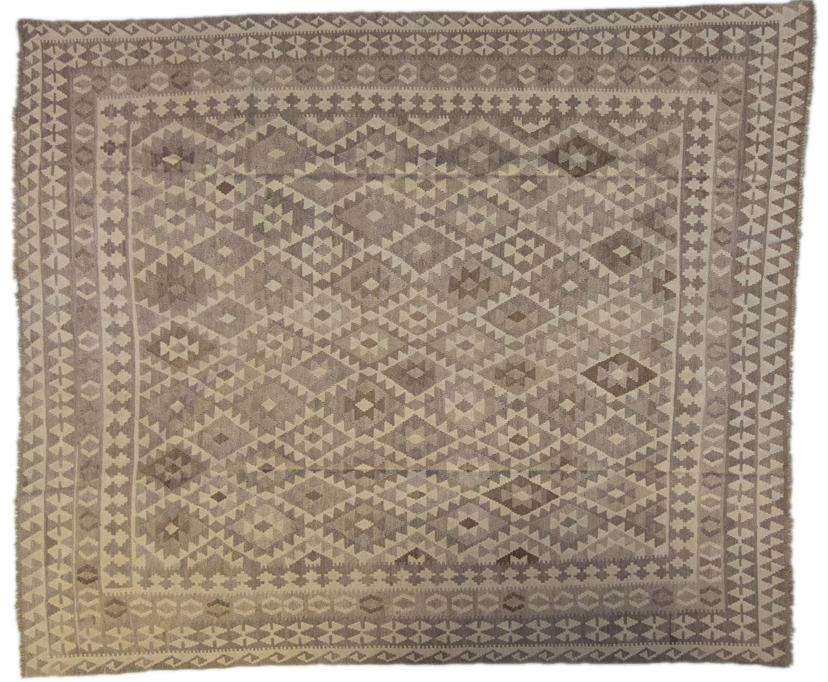Natural Killim Hand-Knotted Area Rug