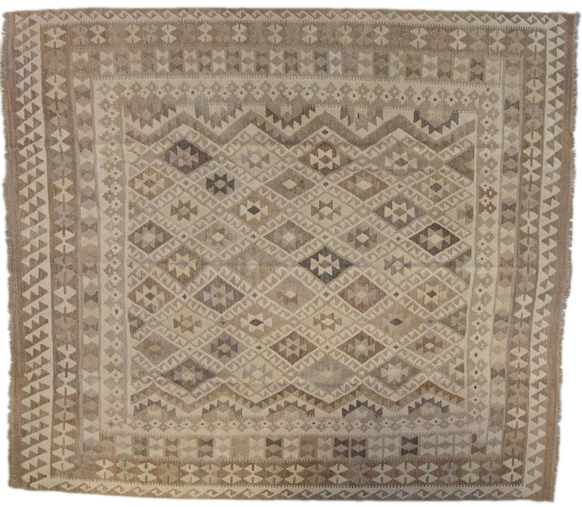 Natural Killim Hand-Knotted Area Rug