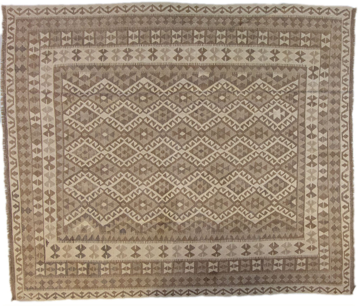 Natural Killim Hand-Knotted Area Rug